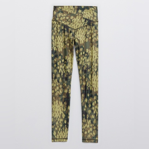 NWOT Aerie Crossover Waist Printed Leggings - Picture 1 of 6